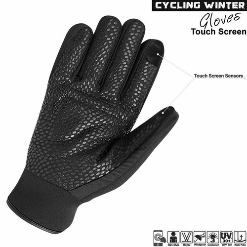 Cycling Winter Waterproof Touch Screen Full Finger Windproof Bicycle Gloves - Picture 4 of 13