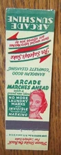 GIRLIE LADY: ARCADE SUNSHINE LAUNDRY PRODUCTS MATCHBOOK MATCHCOVER -E14