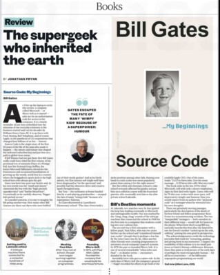 Bill Gates neue Buchbesprechung Quellcode Steve Jobs Microsoft Zeitungsartikel