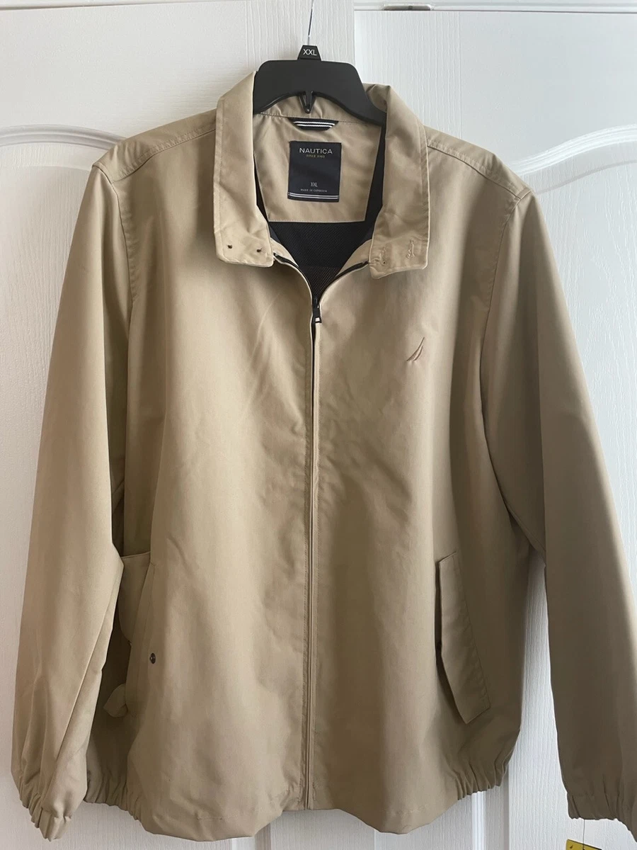NEW Nautica Men s Jacket Khaki Water Resistant J33050 US Size XXL 2XL