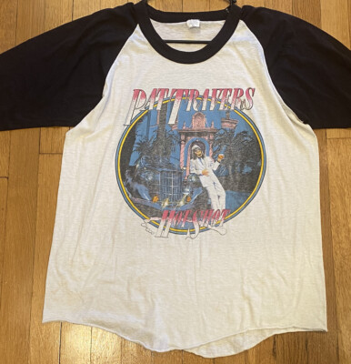 Vintage Pat Travers Hot Shot Band 80s raglan Concert Tee Shirt