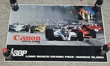 PRICE DROP! 1981 Vintage Canon Camera Poster Long Beach Grand Prix App 19" X 30"