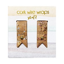 Anthropologie Cork Wire Wraps Set of 2 Charging Cable Cord Keeper Organizer