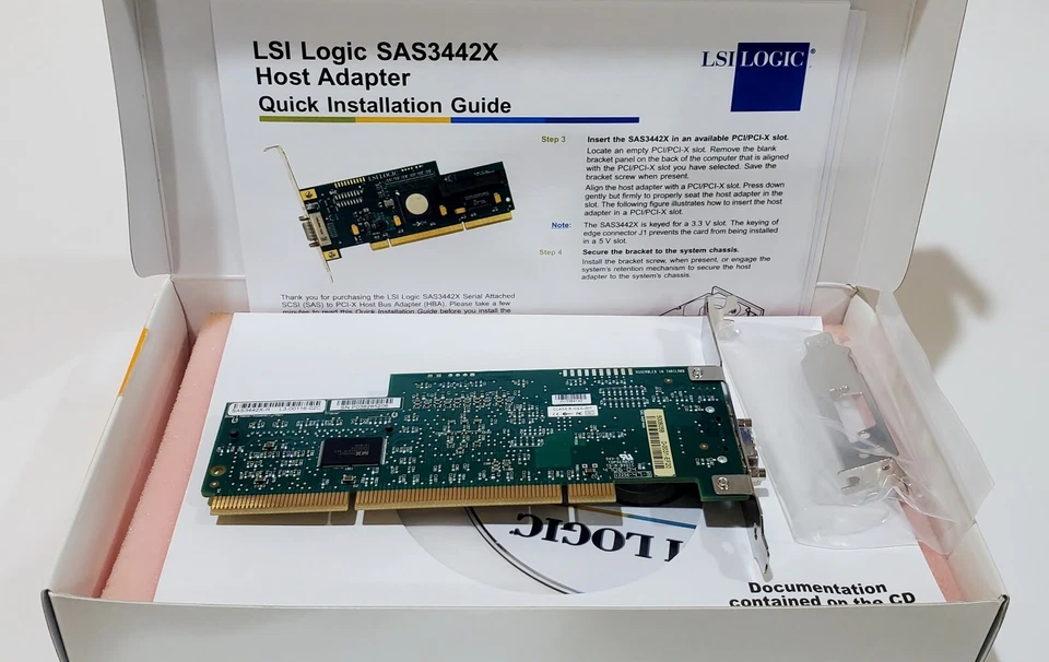 LSI SAS3442X-R L3-00116-02C, 3Gb/s, SAS/SATA Host Bus Adapter w/ Integrated RAID - Image 4 of 4