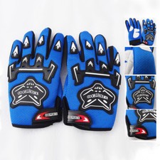 Blue Children Kids Gloves Motocross Racing Pro-biker Motorcycle Go-kart Scooters