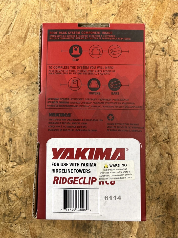 Kit de 8 ajustes RidgeClip para BMW X5 2007-2013 Yakima 8006008 Foto 2 de 3