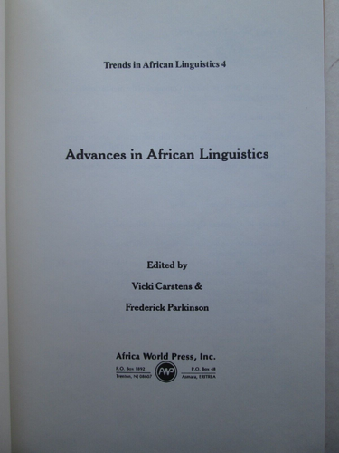 ADVANCES IN AFRICAN LINGUISTICS 4 Vicki Carstens & Parkinson 2000 HC Trends - Picture 4 of 7