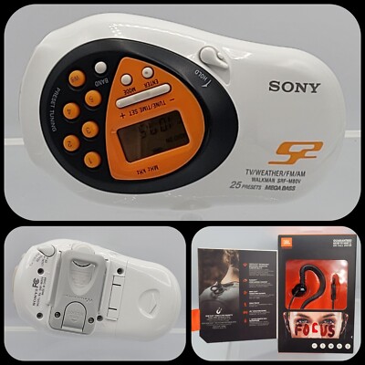Sony Walkman SRF-M80V AM/FM Weather Sport Radio + JBL FOCUS 300