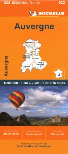 Michelin Regional Maps: France : Auvergne, Limousin Map 522 by Michelin ...