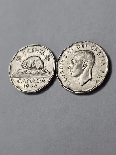 1948 Canada 5 Cents — photo from another recent sale