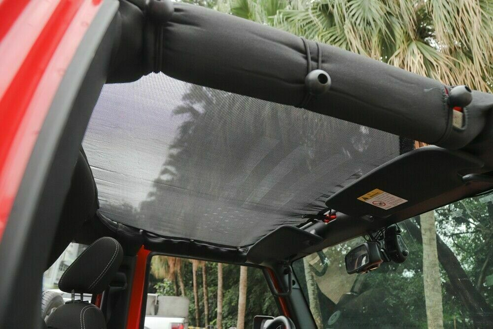 Bimini Top For Jeep Wrangler Alien Sunshade For Jeep Wrangler JK & JKU (2007-2018) - Front Mesh Sun Shade Blocks UV & Reduces Noise UV Protection Sunshade Bimini Top For Jeep Wrangler Alien Sunshade For Jeep Wrangler JK & JKU (2007-2018) - Front Mesh Sun Shade Blocks UV & Reduces Noise UV Protection Sunshade