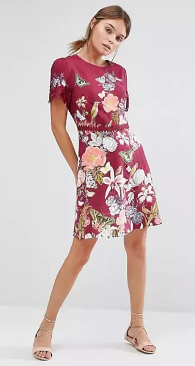Oasis botanical midi best sale dress
