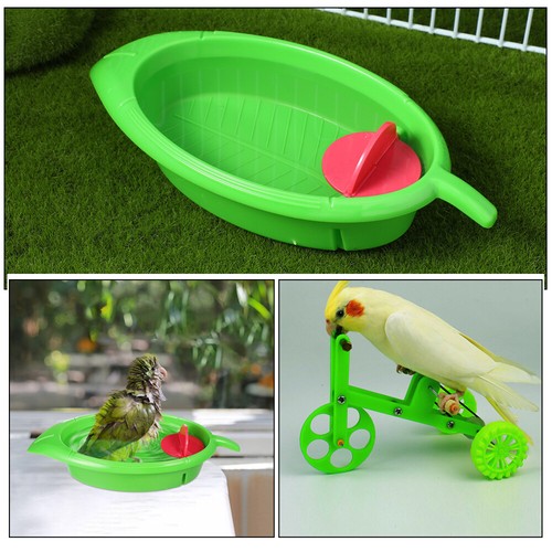 1 mode Set Parrot Plastic Bath Box Parakeet Small Pet Bird Bathing Tub Bird Bird Bike