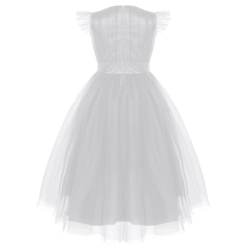 Kids Girl~Princess Dress Vintage Ruffle Tutu Tulle Wedding Party Graduation Prom - Picture 49 of 64