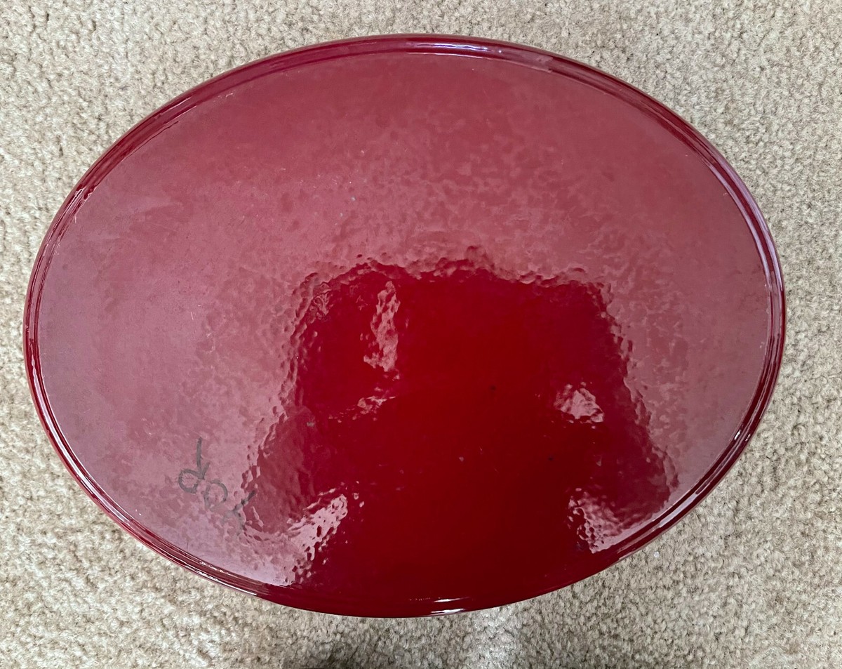 Collectible Martha Stewart 8 Qrt Cranberry Red Enamel Cast Iron