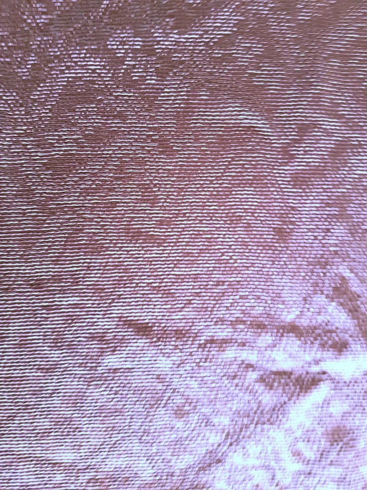 Tissus Ameublement début XXe " LE MANACH" en damassé gaufré -106 cmx39cm - Photo 2/2