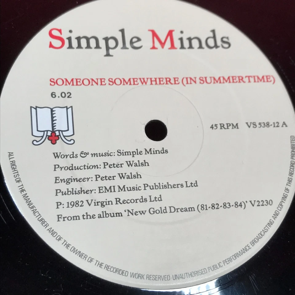 SIMPLE MINDS Someone Somewhere 1982 UK 3-track 12" Vinyl Single In The Crowd - Image 4 of 4
