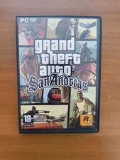 GRAND THEFT AUTO GTA SAN ANDREAS PC ROCKSTAR PEGI 18+ CON MANUALE E POSTER