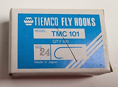 NEW 100 Tiemco Fly Hooks TMC 101 Size 24. Made in Japan