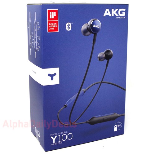 AKG Y100 Wireless Bluetooth in Orecchio Auricolari Cuffie Blu by Harman  Kardon | eBay