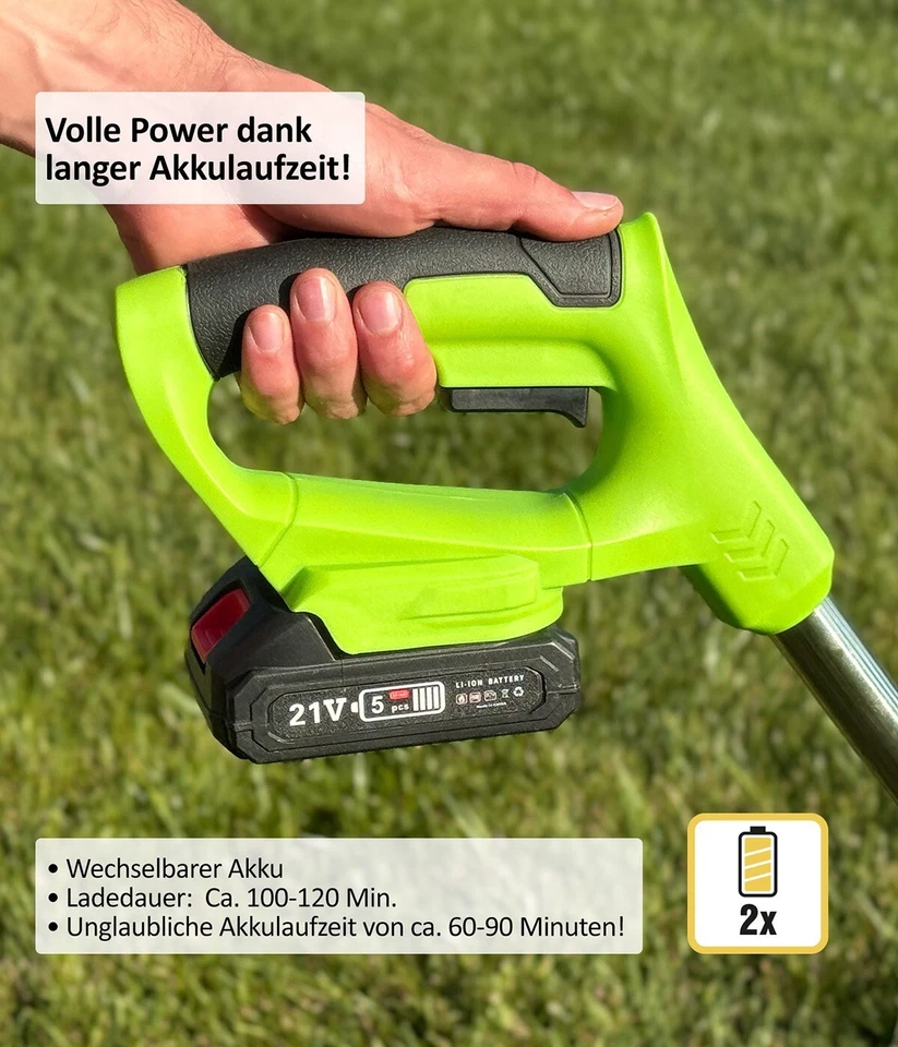 Genius Rotorazer Akku Rasentrimmer Rasenkantenschneider Freischneider  8 in 1 - Bild 3 von 4