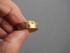 matte gold electroplate band ring with inset clear rhinestones 6 — photo 2