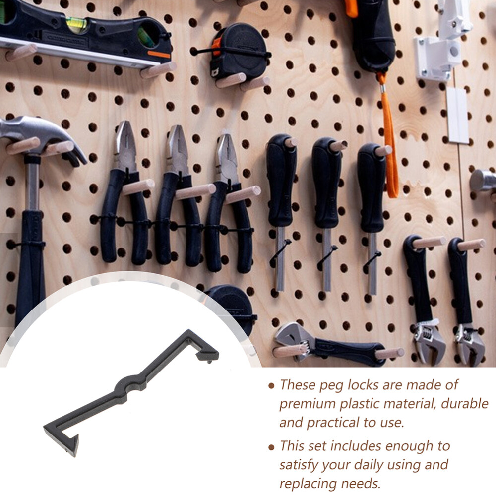 Set Di 60 Clip Inossidabili Per Ganci Da Pegboard – Fissaggio Sicuro Per Pannelli Forati – Organizzazione Di Garage, Officina E Scantinati – Design Robusto E Moderno