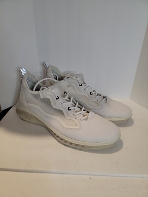 Ecco ST.360 Urban White Leather & Textile Sneaker Size 44 10 - 10.5 Comfy Light