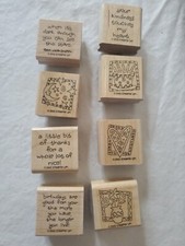Stampin Up 2002 Mixed Love Saying Lot Stamp Set Of 8 Used