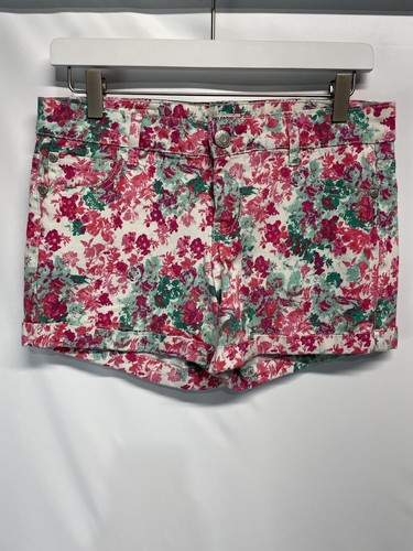 Celebrity Pink Jeans Juniors Floral 3.5" Shorts Stretch Cotton Pockets SZ 9 - Picture 6 of 9