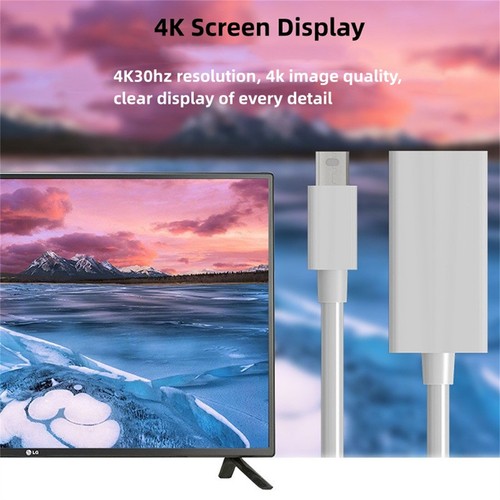 Mini DP Thunderbolt To HDMI Cable Adapter HD 4K For MacBook Air/Pro Mac Mini - Picture 9 of 13