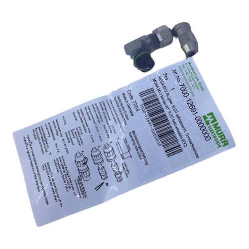 Murr 7000-12691-0000000 M12 Bu. 90° A-kod. Schneidklemmanschluss 3LED VE:5stk/pc - Picture 4 of 12