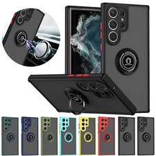 For Samsung Galaxy S24 Ultra S23 S22 S21 Shockproof Rubber Ring Stand Case Cover