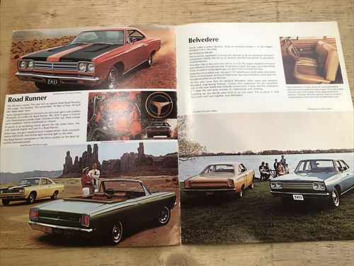 1969 PLYMOUTH GTX BELVEDERE SATELLITE ROAD RUNNER SALES BROCHURE DEALER FACTORY - Picture 9 of 15