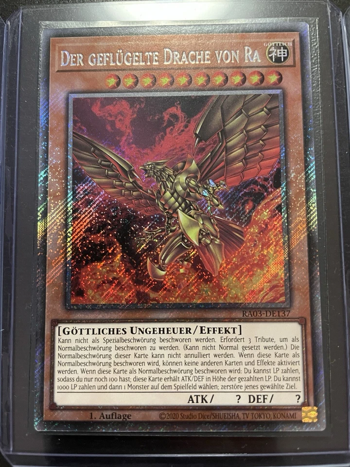 Yu-Gi-Oh! Ägyptische Götterkarten Set RA03 Ra Slifer Obelisk 1. Auflage Mint - Bild 3 von 4