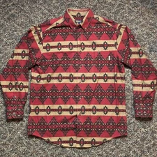 Woolrich Mens Chamois Flannel Long Sleeve Sz Large Native Print