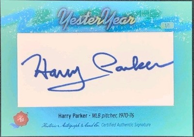 HARRY PARKER 2025 Historic HA YesterYear Series 2 CUT AUTO SP 1/1 Cardinals Mets