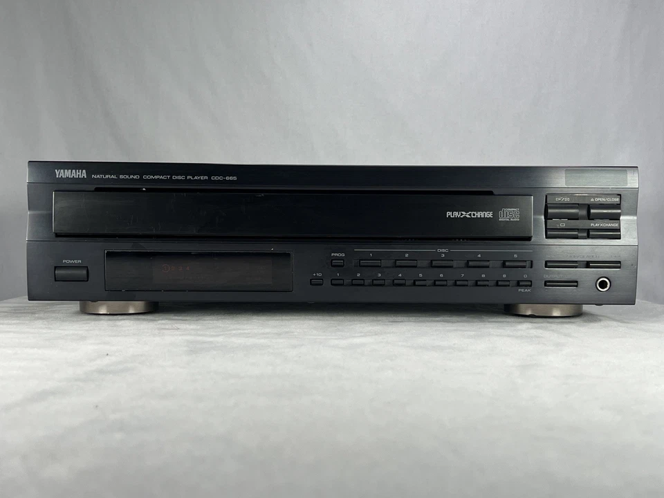 Reproductor de CD de sonido natural Yamaha CDC-665 5 cambiador de discos con control remoto PROBADO FUNCIONANDO Foto 2 de 4