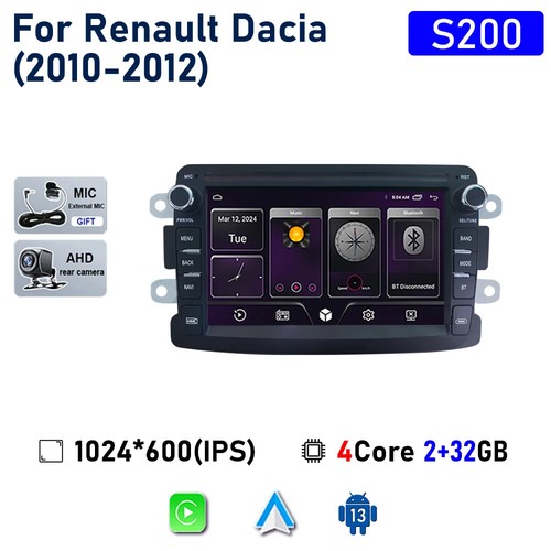 Android CarPlay Car Radio For Renault Dacia 2010-2012 Stereo Player Screen GPS - Picture 31 of 39
