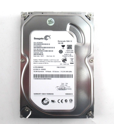 160GB SATA 3,5'' 7200RPM 3Gb/s 8MB HDD - 53Y6837 / ST3160318AS / 45K0402