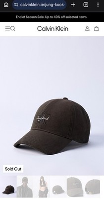 Calvin Klein x Jung Kook Embroidered Logo Adjustable Baseball Cap in Peat
