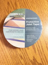 1-5/8 in. x 50 ft. Decking Board Black Butyl Deck Protective Flashing Joist Tape