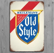 Heileman's Old Style Beer 8 x 12 Novelty Metal Sign Shrink-Wrapped New!