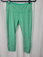 prAna Women's Medium Green Activewear Leggings Capri Athleisure Yoga Workout