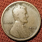 🔥 1914 D Lincoln Wheat Cent 1C Bronze Coin VG/F Low Mintage Scarce Date