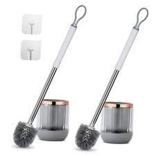 Toilet Bowl Brush and Holder 2 Pack Long Handle Toilet Brush for Bathroom with
