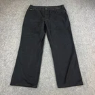 YSL Mens Jeans Relaxed Baggy 36 30 Black Vintage Embroidered Yves Saint Lauren