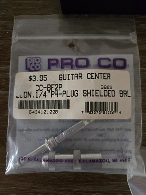 Pro Co 1/4'' guitar phone jack plug. CC-BF2P  NOS ProCo