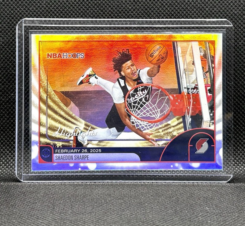 2025-26 NBA Hoops Shaedon Sharpe #267 Highlights Portland Trailblazers NBA