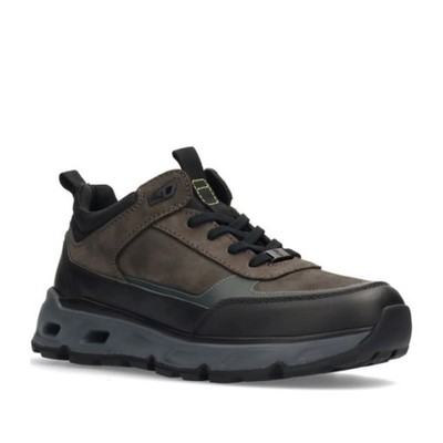 Salamander Men's Gray Leather Ankle Boots Casual Fashion E31AU50215191110